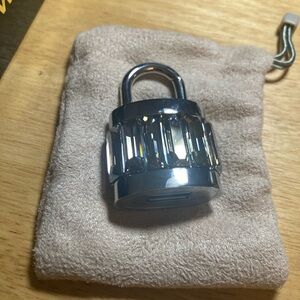 Swarovski x Philips XL padlock Silver USB charging pendant with Crystal Accents